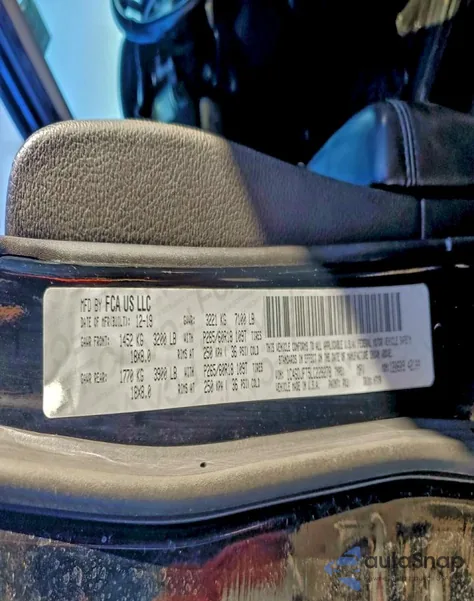 2020 Dodge Durango Ssv z USA, uszkodzony, nr VIN 1C4SDJFT5LC229278